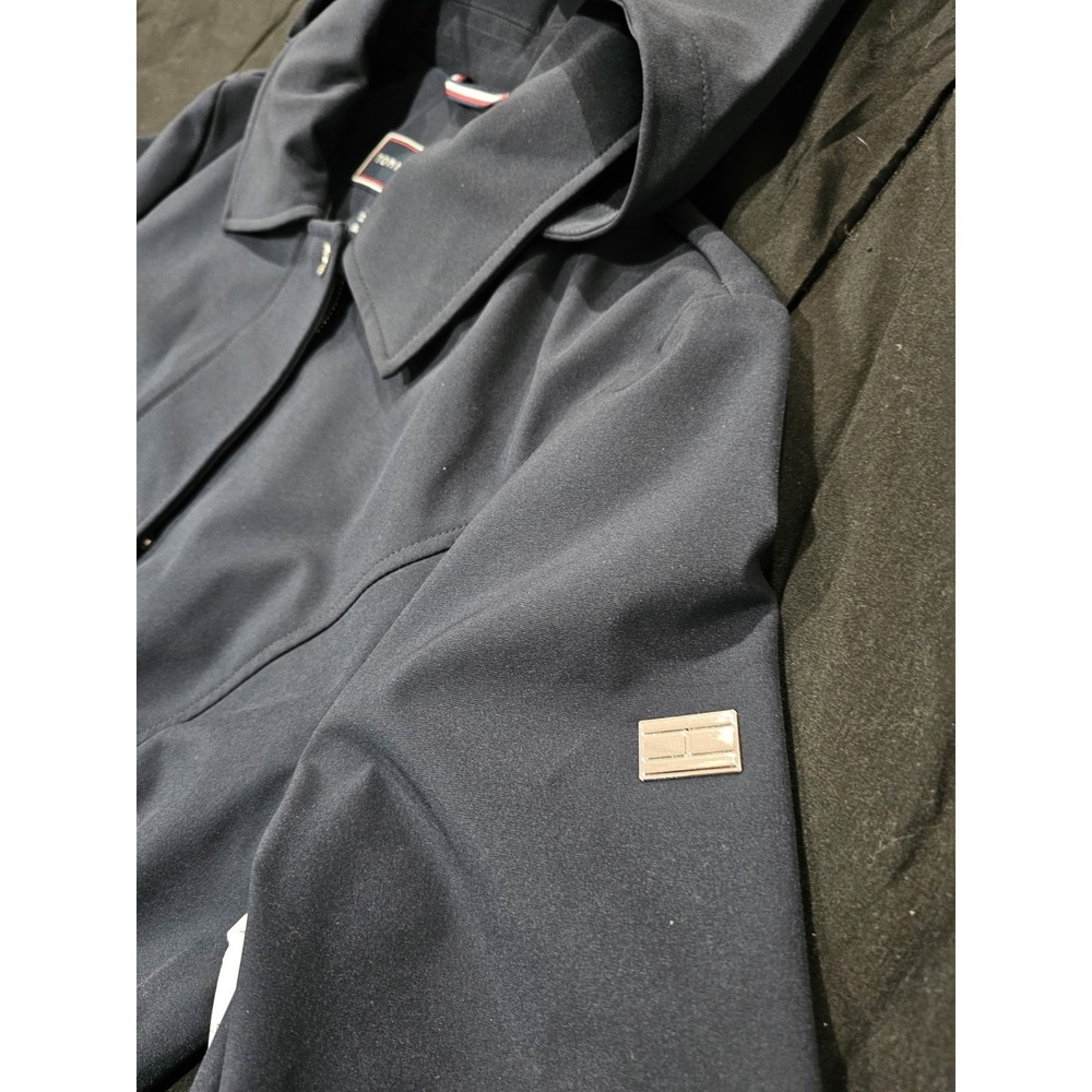 Tommy Hilfiger Women's Navy Blue Hooded Trench Coat Jacket S Small Removable... - Picture 9 of 11